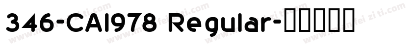 346-CAI978 Regular字体转换